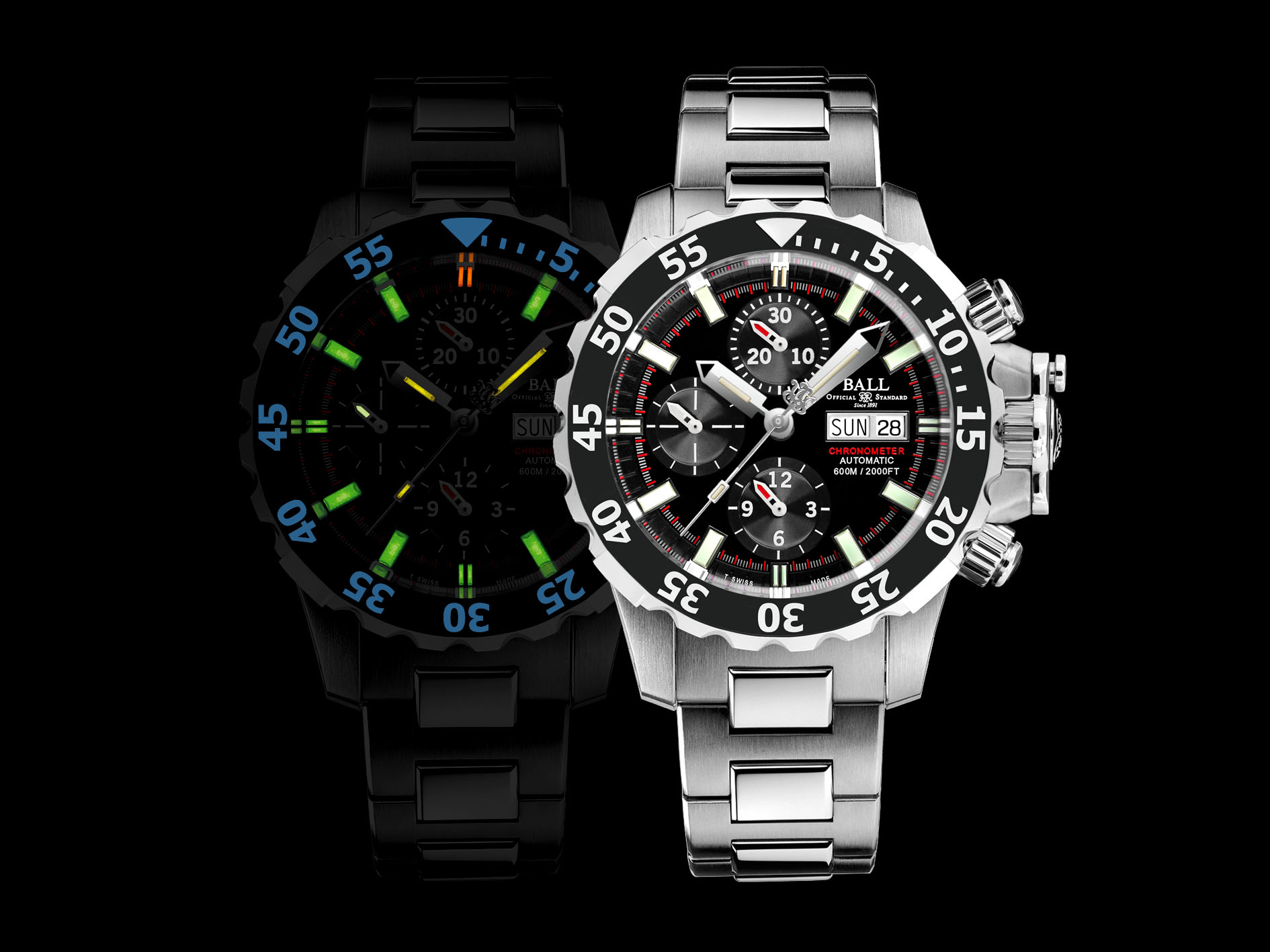 Ball Engineer Hydrocarbon NEDU, day and tritium night view